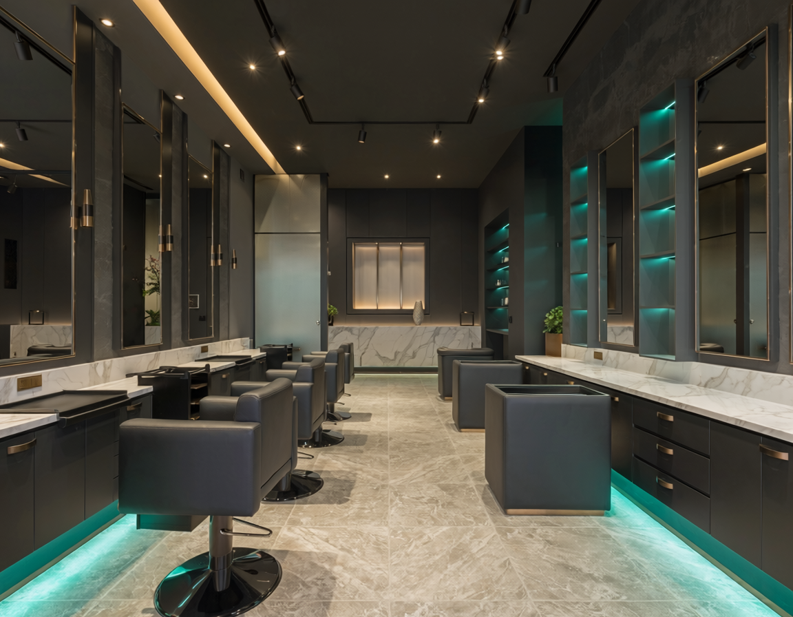Modern beauty salon interior